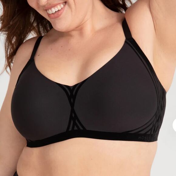 Honeylove Silhouette Bra in Black Vamp 1X - Picture 1 of 7